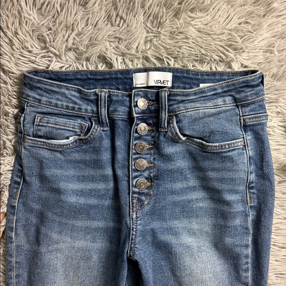 Vervet button fly Distressed Skinny Jeans size 26 - Picture 4 of 7